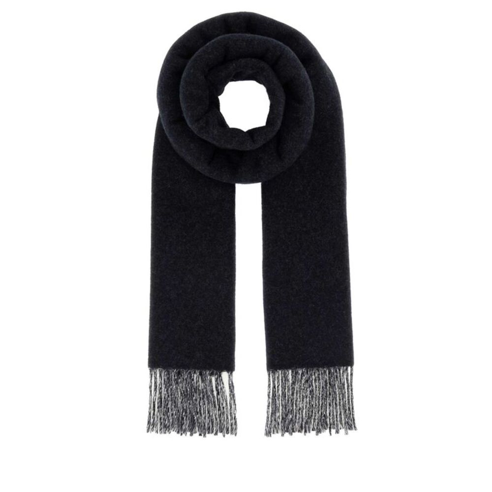Fendi Men Navy Blue Cashmere Scarf